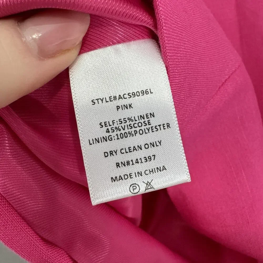 ASTR The Label Covina Skirt Womens Small‎ Pink Linen Blend Mini Side Slit Resort